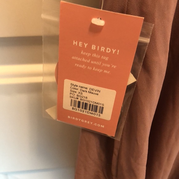 NWT Birdy Grey Devin Convertible Dress In Dark Mauve Size X Small - Picture 7 of 10